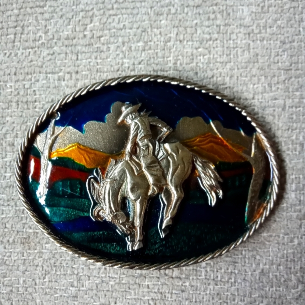 Vintage Bronco Rider Belt Buckle